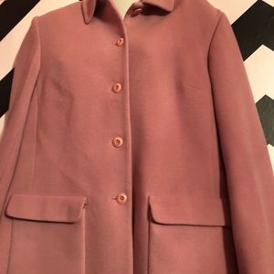 Laura Ashley Wool/Cashmere Blend Dusty Pink Coat